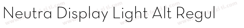 Neutra Display Light Alt Regular字体转换